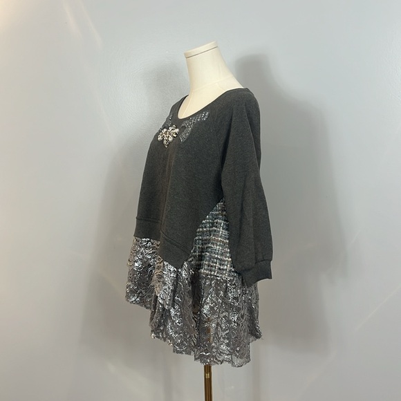 Antonio Marras Embellished Lace Trim Sweater - Picture 5 of 17